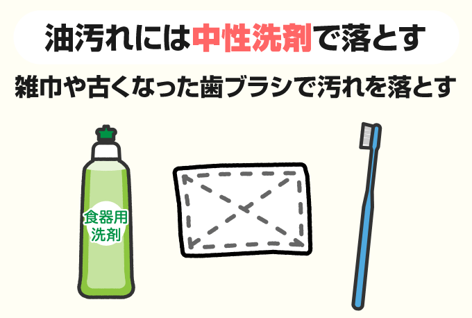 中性洗剤で掃除